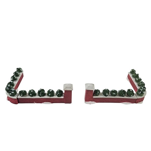 Lemax Dickensvale Porcelain Brick Wall Set of 6 1992 Christmas Village Decor - Picture 4 of 10